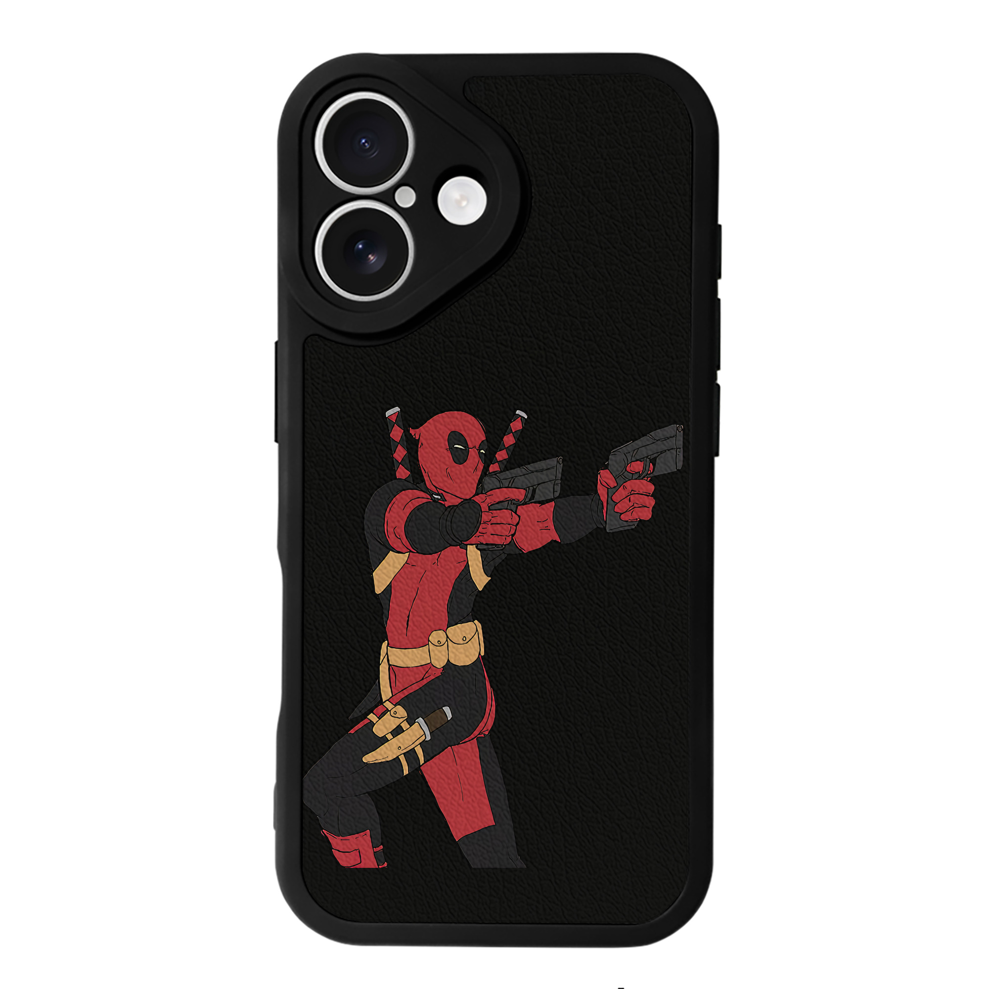 （画像用） Deadpool デッドプール 【iPhone 16シリーズ対応】シリコンスマホケース（レザー調） 材質：シリコン